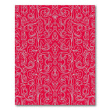 Bold Red Floral Line Art Area Rug