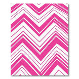 Bold Pink Zigzag Chevron Area Rug