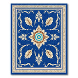 Royal Blue Ornate Persian Medallion Rug
