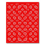 Red Geometric Modern Bold Red Geometric Abstract Area Rug