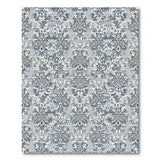 Vintage Blue Damask Floral Area Rug