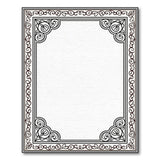 Ornate Floral Scrollwork Border Area Rug
