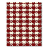 Rustic Red Gingham Check Area Rug