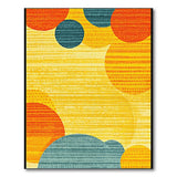 Vibrant Multi-Color Abstract Circles Area Rug