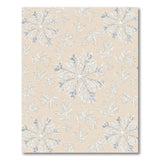 Elegant Beige Snowflake Fern Area Rug