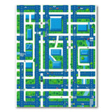 Cartoon City Streets Kids Area Rug