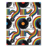 Rainbow Turntable Vinyl Area Rug