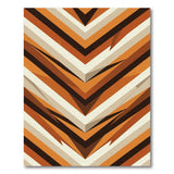 Orange Bold Orange Chevron Geometric Area Rug
