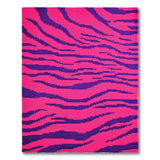 Vibrant Pink Purple Zebra Stripe Area Rug