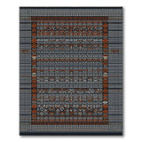 Black and Orange Geometric Southwestern Area Rug