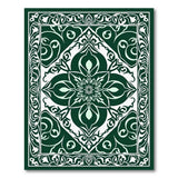 Intricate Emerald Green Persian Area Rug