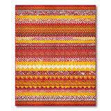 Vibrant Red Orange Yellow Geometric Southwestern Rug