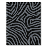Bold Black Grey Zebra Stripe Area Rug