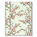 Pink Cherry Blossom Floral Vintage Area Rug