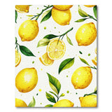 Vibrant Lemon Fruit Pattern Yellow Area Rug
