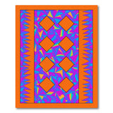 Vibrant Multi-Color Geometric Diamond Area Rug