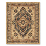 Brown and Tan Brown Tan Heritage Tribal Area Rug