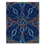 Rainbow Carabiner Chain Area Rug