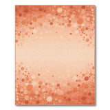 Warm Orange Bubble Abstract Area Rug