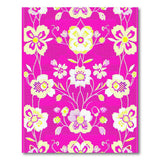 Vibrant Pink Yellow Floral Area Rug