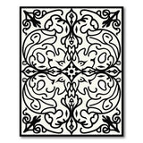 ODIKA Black and White Damask Washable Area Rug - Non-Slip Low Pile Decor