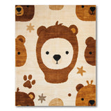 Playful Cartoon Bears Kids Area Rug