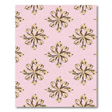 Pink Zebra Floral Pattern Area Rug