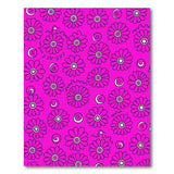 Whimsical Pink Daisy Crescent Moon Rug