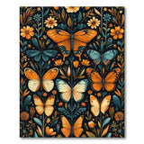 Vibrant Butterfly Floral Area Rug