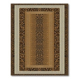 Heritage Tribal Leopard Print Brown Tan Area Rug