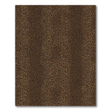 Brown Leopard Print Washable Area Rug