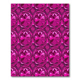 Pink Faceted Crystal Geometric Area Rug