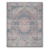 Blue and Teal Vintage Blue Persian Medallion Area Rug