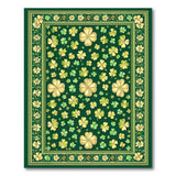 Lucky Shamrock Green Green Area Rug