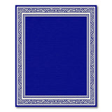 Navy Blue Southwestern Border Rug