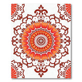 Red Traditional Persian Ornate Red Mandala Persian Area Rug