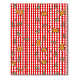 Festive Gingerbread Gingham Christmas Area Rug