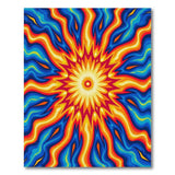 Psychedelic Sunburst Abstract Area Rug