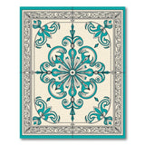 Blue and Teal Traditional Persian Teal Medallion Persian Area Rug