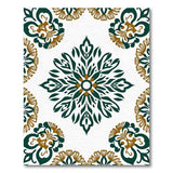 Green Gold Ornate Persian Floral Rug