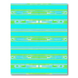 Teal and Green Geometric Stripe Area Rug