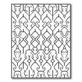 Intricate Black White Tribal Area Rug