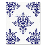 Floral Vintage Navy Blue Damask Floral Area Rug