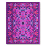 Vibrant Pink Persian Floral Pink Area Rug