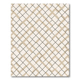 Beige Lattice Grid Area Rug