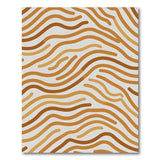 Orange Wavy Orange Abstract Area Rug