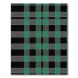 Teal Black Plaid Area Rug