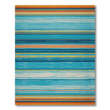 Southwestern Vibrant Multi-Color Striped Area Rug