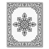 Elegant Black White Persian Mandala Area Rug