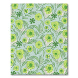 Vibrant Lime Green Floral Area Rug